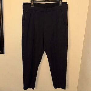 Athleta Venice Pintuck Ankle Pants Taper Size Women’s Large Black Stretch‎